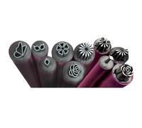 Richeyty 10 Piezas Bolígrafos con Sello Flores para Decoración de Uñas, Juego Bolígrafos con Sello para Decoración de Uñas, Herramientas para Decoración de Uñas DIY con Diferentes Patrones