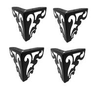 Richeyty 4 piezas/juego de patas para muebles de metal, patas para sofá, silla, mesa, cama, accesorios DIY para muebles perforados, negro