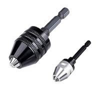 Richeyty Adaptador de Portabrocas - 2 Piezas de Portabrocas para Destornillador de, Adaptador de Broca, Portabrocas Sin Llave, Vástago Hexagonal de 1/4 (0,6-8 mm, 0,3-3,6 mm)