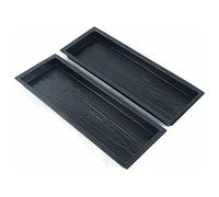 Richeyty Moldes de hormigón, moldes de hormigón con forma de madera, moldes para suelos de plástico moldeados DIY, moldes para piedras militares de jardín, paquete de 2