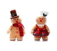 Richeyty Muñeco de Peluche de Pan de Navidad, Juguetes de Peluche 'Hombre de Pan de Cojines de Pan de Navidad Muñeca de Pan de Relleno