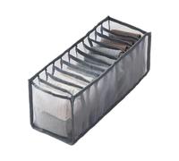 Richeyty Organizador de ropa interior, sujetadores y organizador lavable y plegable para ropa (gris-11 rejillas)