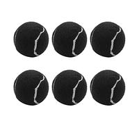 Richeyty Paquete de 6 pelotas de tenis elásticas resistentes al desgaste, 66 mm, práctica para principiantes, color negro