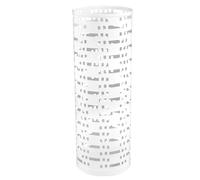 Richeyty Paragüero redondo de metal paragüero cubo portaobjetos para bastones de paseo, blanco