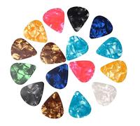 Richeyty Púas para guitarra de 100 unidades, de celuloide con grosor de 0,46 mm, para bajo, guitarras acústicas, 30 x 26 mm