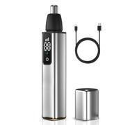 Richeyty Recortador de Pelo de Nariz para Hombres Recortador de Pelo de Nariz y Oreja Recargable por USB con Pantalla LCD Herramienta de Recorte Profesional-B