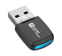 Richeyty Tarjeta de Red USB WiFi 6 de 286 Mbps, Adaptador USB 802.11ax de 2,4 GHz, Controlador de Adaptador de LAN WiFi Gratuito para PC y Portátil