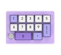 Richeyty Teclado Programable Macro de 13 Teclas Interruptor MecáNico Totalmente Intercambiable en Caliente Teclado para Juegos con Luz RGB de 7 Colores-PúRpura