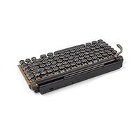 Richeyty Teclados para juegos de 83 teclados de máquina de escribir Retro Teclado Bluetooth Cables Tapas Punk Mecánicos USB para PC, A