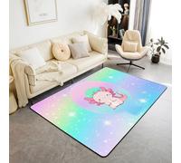 richhome Bonita alfombra de área de ajolote de 150 x 200 cm, personalizable con inicial Q para sala de estar, dormitorio, letras del alfabeto, decoración de interiores