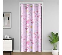 richhome Cortina de puerta con diseño de castillo de hadas y mariposas, 150 x 203 cm, con aislamiento térmico, separadores temporales de habitaciones, cuentos de hadas mágicos, cubierta de armario