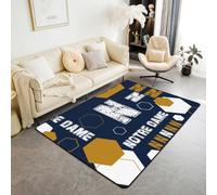richhome Notre Dame - Alfombra de área de 100 x 150 cm, diseño de fútbol americano, para sala de estar, para niños, niñas, dormitorio, decoración deportiva, alfombra con respaldo antideslizante