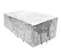 RICHIE Fundas impermeables para muebles de jardín, 240 x 140 x 90 cm, fundas impermeables para muebles de jardín, cubiertas de polietileno transpirable para mesa y silla, transparente DHGFC240-0TP