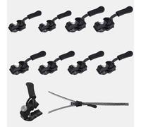 RichLuck Kit de Reparación de Cremallera de 8 Piezas, 3 Tamaños de Fijador Instantáneo, Extensión y Fijación de Repuesto para Equipaje, Mochilas, Chaquetas (Negro)