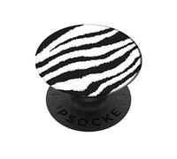 Richmond & Finch PopSocket PopGrip - Soporte Universal para Tablet o teléfono y Mango con Tapa Intercambiable, Compatible con Todos los Dispositivos, Zebra