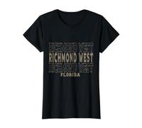 Richmond Vintage del Oeste de Florida Camiseta gráfica económica, Mujer, Negro, XL