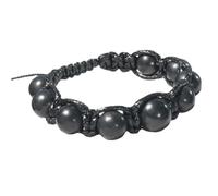 RICHRAIN Pulsera Shungite EMF hecha a mano con cuentas trenzadas, piedras preciosas de protección, pulseras para hombres y mujeres ajustables