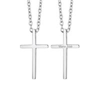 Richsteel Cadenas y Cruz Mujer Hombre Colgantes Cruz Acero Inoxidable