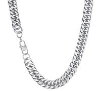 Richsteel Collar de Eslabones Cubanos Grandes Cadena Cani No Mancha para Cantantes Rap Rock, Acero Inoxidable 13.5mm 76cm