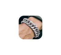 Richsteel Esclava Grande Cadenas Moto Hombre Pulseras Hombre Acero Inoxidable 17mm Ancho 19cm Largo, Pulsera de Caballero Rockero