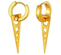 Richsteel Pendientes Steampunk, estilo espárrago, aro y gota para adolescentes, incluye caja de regalo, Acero inoxidable