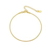 Richsteel Pulsera Tobillo Oro Mujer con Huesos Serpiente, Tobillera Dorada Verano Playa