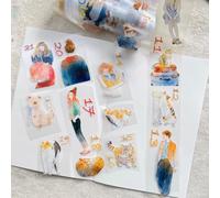 RICHTAPES DingDing 2026 Edición especial anual, calcomanías de cinta mate precortadas para mascotas, juego de cinta de calendario sin bucle de 365 días, 8 rollos en total para cualquier año