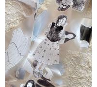 RICHTAPES DingDing Vol13-48 A Little Black,Matte PET Tape of Kiss-Cut Washi Tape Stickers,1.97 INx10.94 YD,Original Vintage Design for Scrapbooks Supplies,Journaling,Planners Stickers