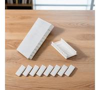 RichVibe 50 cubiertas de ranura para panel eléctrico, cubiertas modulares para caja de fusibles, plástico ABS blanco, 11 x 5,2 cm, para Hager Schneider