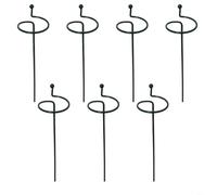 RichVibe 7 soportes de metal para escalada de plantas de 40 cm, color verde, marco de soporte de jardín de hierro para cultivo de flores y vides, enrejado fácil de instalar