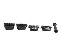 RichVibe Abrazadera de acero para tija de sillín de bicicleta de carbono de 7 x 9 mm y 7 x 7 mm para rieles redondos, ovalada para juego de clips redondos con pernos para ciclismo, negro, 2 piezas