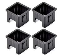 RichVibe Accesorios de equipo de fitness de manga de tubo cuadrado, plástico en D para conectores de anillo, 25 x 25 x 40 mm, 50 x 50 x 40 mm, 50 x 50 x 60 mm, 60 x 60 x 45 mm, 4 unidades, color negro