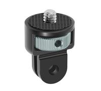 RichVibe Adaptador de montaje de trípode de aleación de aluminio 1/4-20 para Insta360 Hero 13 12, para cámara de acción de rotación de 360 grados, convertidor de tornillo, portátil, negro para rojo