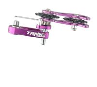 RichVibe Aleación de aluminio para tensor de cadena de bicicleta para conversión de 8 a 12 velocidades a una sola velocidad, guía de cadena ajustable con polea flotante para marcos de caída, color