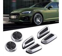 RichVibe Botón de ajuste de asiento para coche, cubierta de interruptor A4L B8 para A5 para A6L C6 C7 A7 para Q3 para Q5 Q5L, paquete de 6, plástico ABS negro