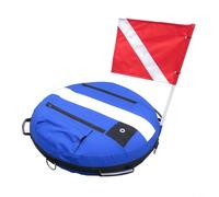 RichVibe Boya de entrenamiento de buceo, flotador inflable de buceo libre con compartimento de almacenamiento, marcador de buceo de alta visibilidad seguridad en aguas abiertas, 75 x 22 cm para nailon