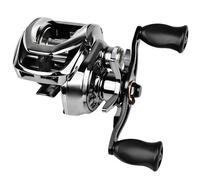 RichVibe Carrete de pesca de alta velocidad 7.1, relación de engranaje, construcción de metal, sistema de arrastre silencioso, aparejos de pesca de agua salada para grandes juegos, color negro