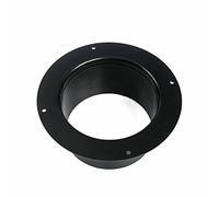 RichVibe Conector de brida de tubo recto ABS, conducto de ventilación, 125 mm, color negro