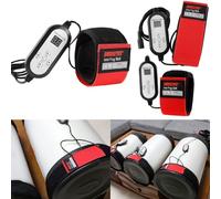 RichVibe Correa de calentador de rocío para lente telescópica anticondensación, 12 V alimentada con control inteligente de temperatura, para lentes de 130-350 mm, negro y rojo