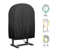 RichVibe Cubierta para carrito de manguera de jardín de 4 ruedas, resistente a la intemperie, tela Oxford 600D con protección UV, para la mayoría de modelos de hasta 60 cm de distancia entre ejes