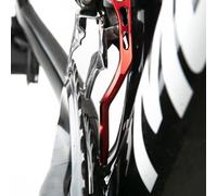 RichVibe Desviador delantero para bicicleta 39-53T 34-50T para doble anticaída, aleación de aluminio y acero, 105 mm de longitud con tornillos de montaje y espaciador, color negro