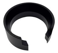 RichVibe Embudo magnético de aluminio para anillo de dosificación de café Gemilai 9010B/C para molinillo Eureka H les accesorio antipulverización para preparación de espresso plateado (negro)