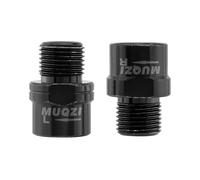 RichVibe Extensor de pedal de bicicleta de 16 mm para espaciador de manivela de acero cromado CNC, para evitar la fricción del zapato para adultos y niños, ciclismo de montaña, color negro