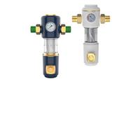RichVibe Filtro de agua de sedimentos giratorio con tecnología de retrolavado de 360 grados, 40 reutilizable para prefiltro hecho de 304 para tuberías de acero inoxidable para tuberías domésticas
