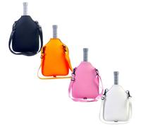 RichVibe Funda de neopreno para palas de pickleball de 9.4 x 12.2 pulgadas, bolsa de almacenamiento con correa, paletas Franklin Selkirk, color negro