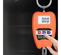 RichVibe Grúa digital para báscula de 200 kg con graduación de 0,05 kg, pantalla LCD, gancho de acero, diseño portátil de mano kg/lb/N, para naranja
