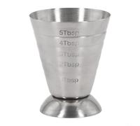 RichVibe Jigger Bar Craft Dual para taza medidora de alcohol de 75 ml con múltiples marcas de volumen para cóctel, 1 paquete