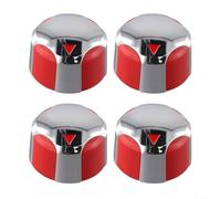 RichVibe Juego de 4 pomos galvanizados para parrillas y hornos elegantes y funcionales (rojo, 6 mm)