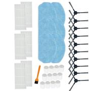 RichVibe Kit de piezas compatible con robot aspirador MAMNV BR150/BR151, para MANVINS G20, para ONSON BR150/BR151, modelos GTTVO, viene con 10 cepillos laterales, 6 filtros, 6 almohadillas de fregona