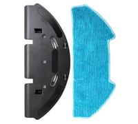 RichVibe Kit de soporte de fregona de repuesto y almohadillas de microfibra para robot Redkey R10 para aspiradora, 275 x 115 mm, negro y azul